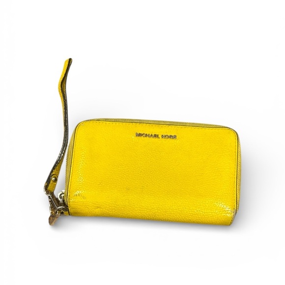 Michael Kors Handbags - Michael Kors Yellow Leather Wallet